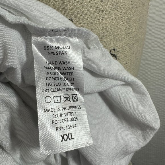 Made by Johnny Women's White Short Sleeve Boat Neck Dolman Top Side Shirring NWT - Picture 7 of 7